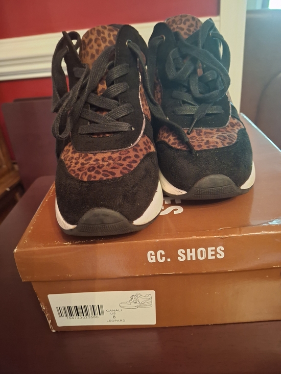 G C Shoes Shoes - Leopard Print Black Women's Sneaker